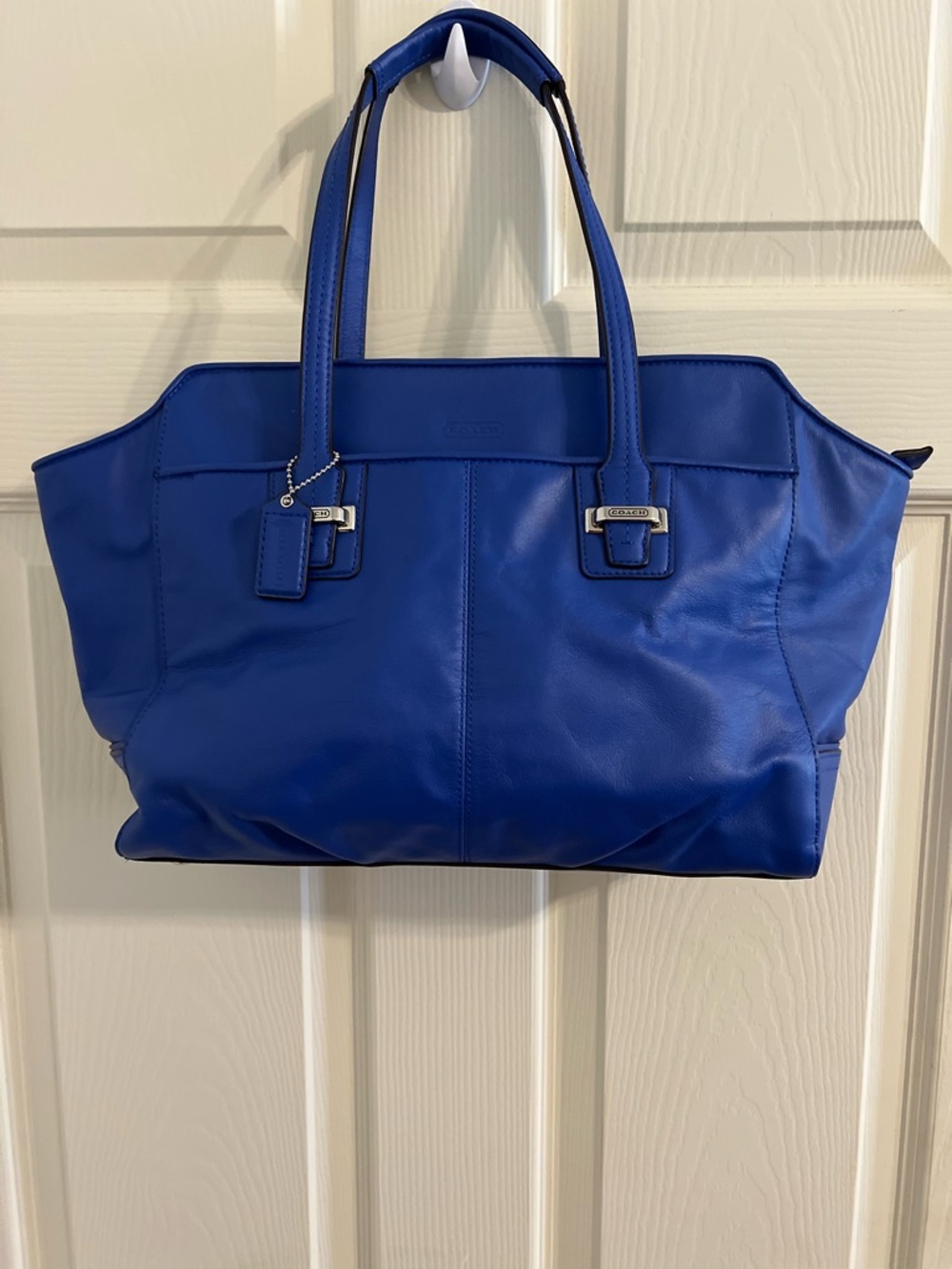 Coach Taylor Leather Alexis Carryall Tote Bag - Cobalt/Electric Blue (F25205)